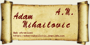 Adam Mihailović vizit kartica